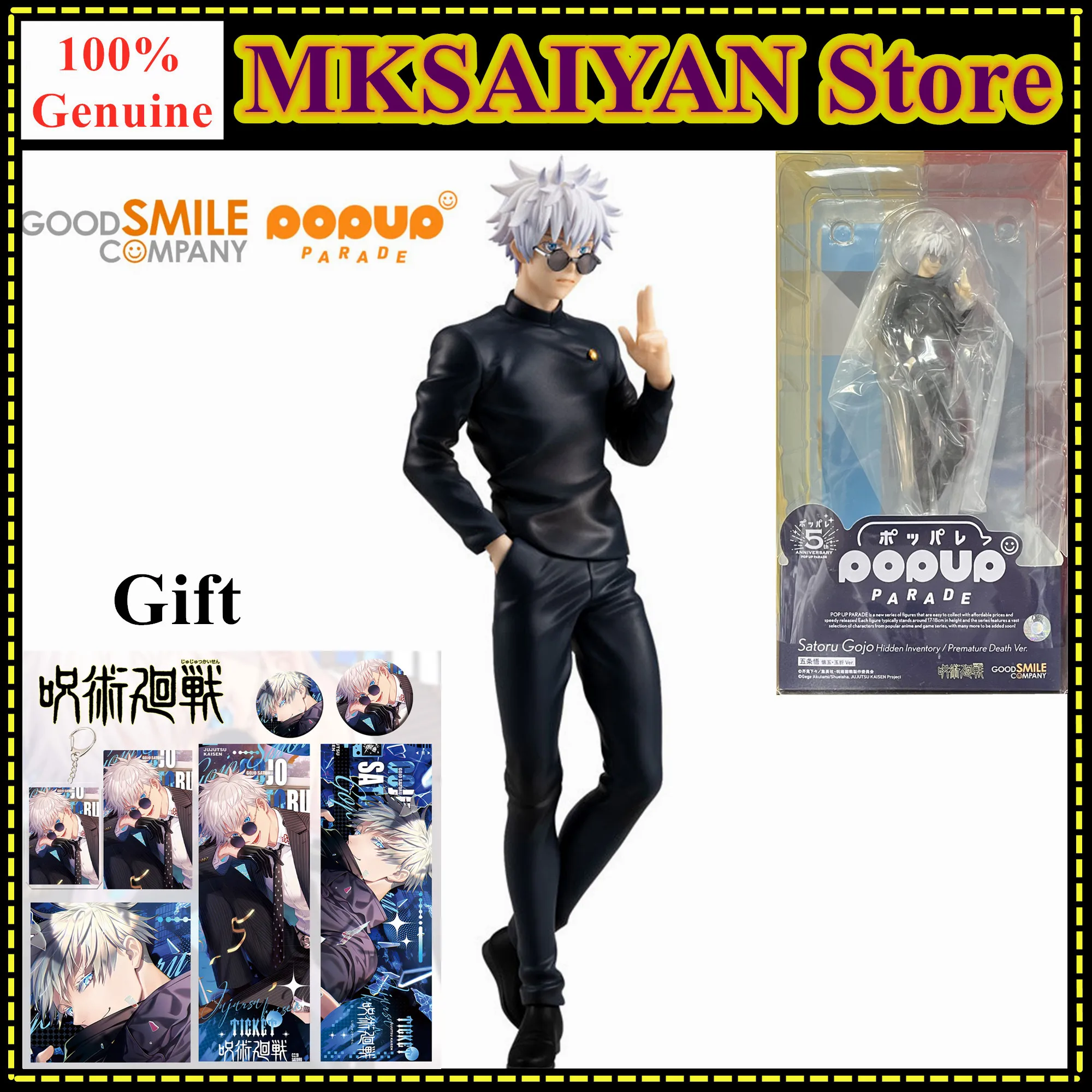 Original POP UP PARADE Satoru Gojo Inventario oculto Muerte precoz Ver. Jujutsu Kaisen figuras de acción de juguete colección de modelos de PVC