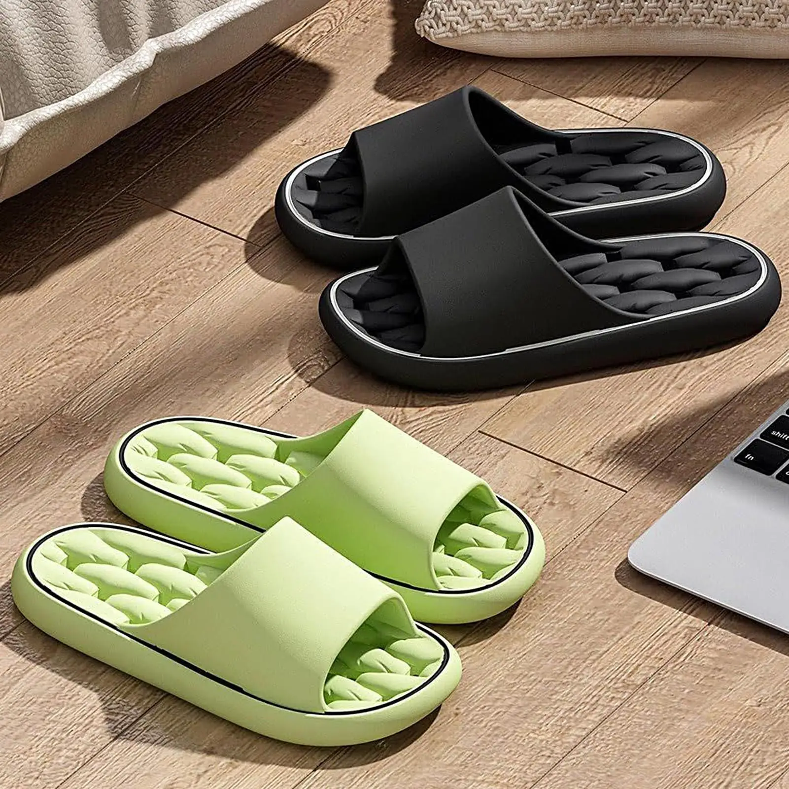 

Bathing Slippers Cloud Slippers For Women And Men Quick-Drying Ergonomic Sandals With Thick Sole For Travel Pool Swimming Gym
