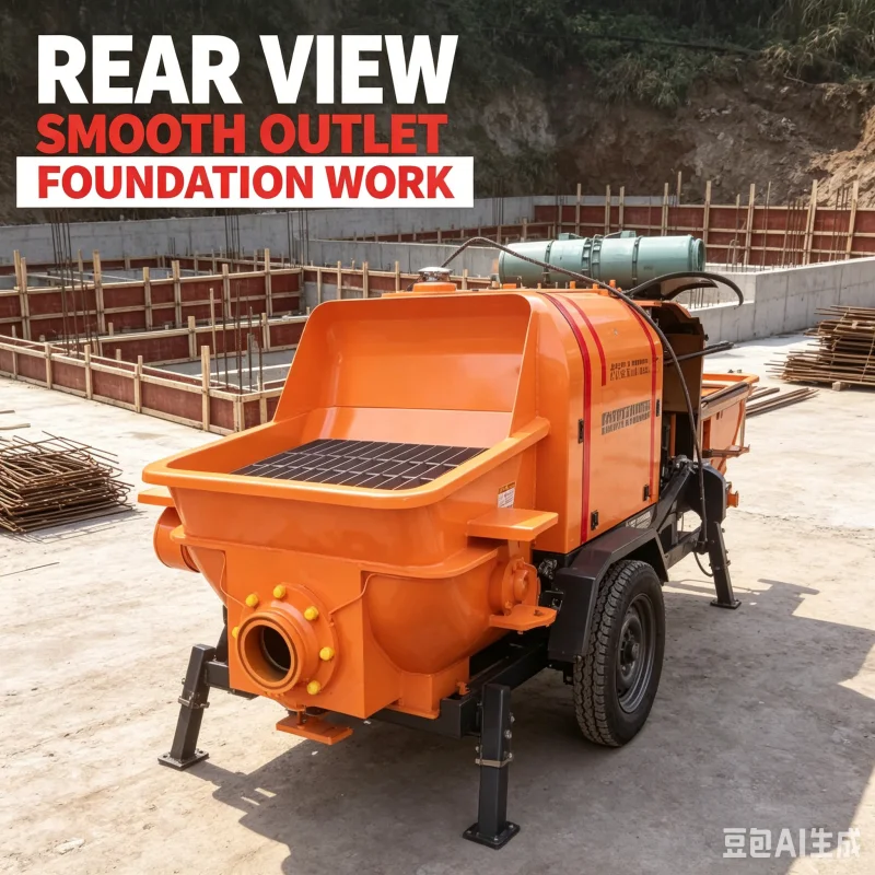 Weatherproof Diesel Concrete Trailer Pump Produced By Industrial Leading Source Factory For Outdoor Pouring Operations