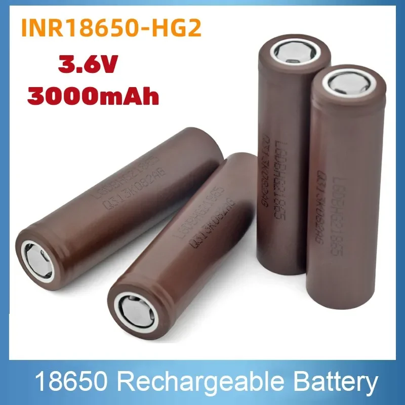 100% New Original HG2 18650 3000mAh battery 18650HG2 3.6V discharge 20A dedicated For hg2 Power Rechargeable battery