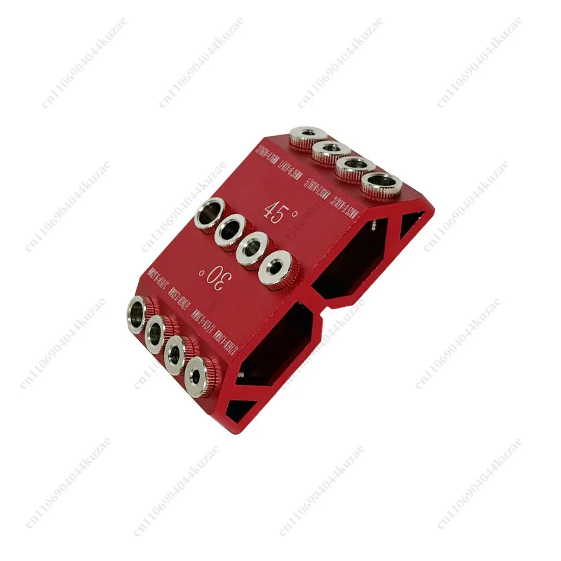 Aluminum Alloy Woodworking Hole Positioner, 30° 45° Multi‑Angle Pocket Hole Jig for Furniture Drilling Operation