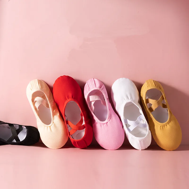 Boutique Cloth Toe Ballet Shoes Girl Classical Modern Dance Shoes Adult Boy Gymnastics Sports Shoes Canvas Soft Sole Slippers