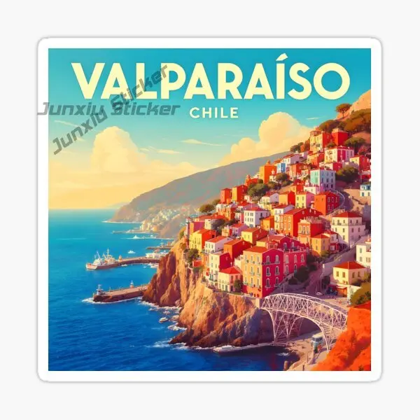 

VALPARAISO CHILE Scenic Travel Car Sticker Waterproof Self-Adhesive Off-Road Car Accessories Decal