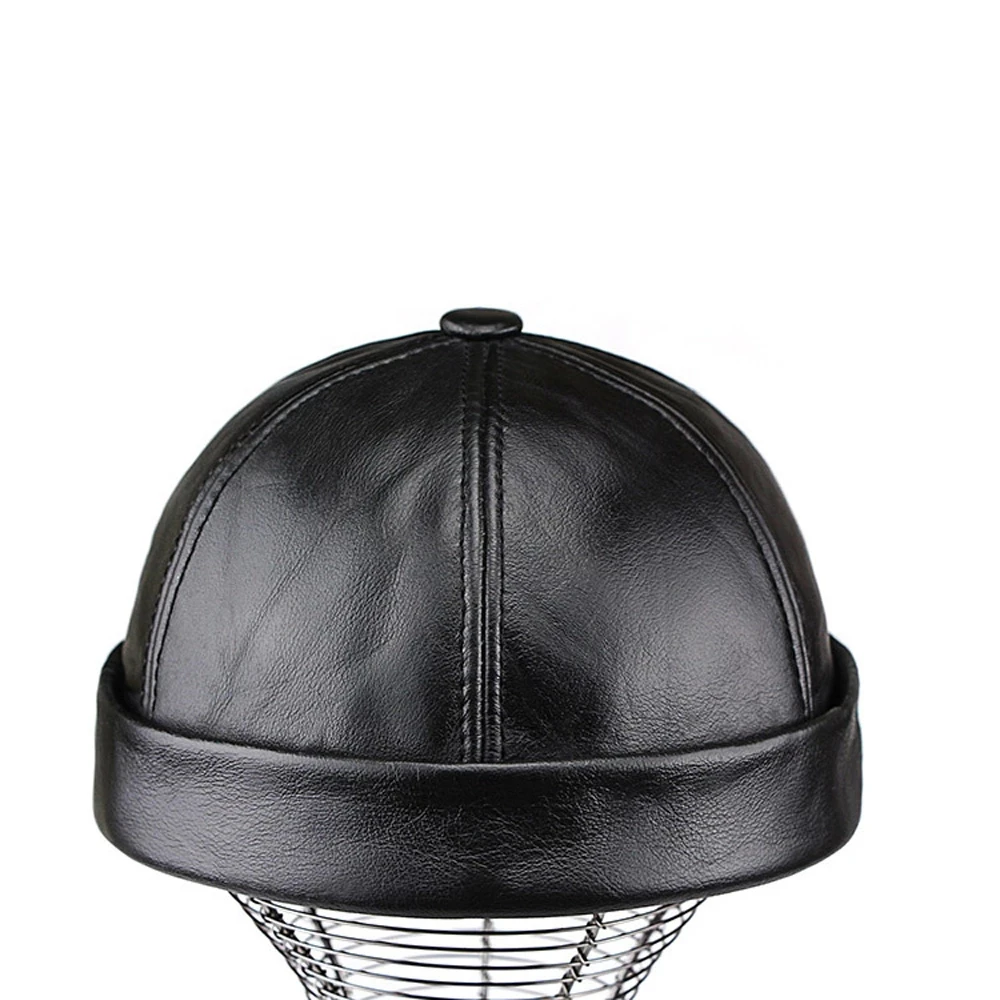 Brand New 2024 Retro Cowhide Bomber Hat Winter Keep Warm Caps Men Women Real Leather Cap Thick Velvet Dad Hat