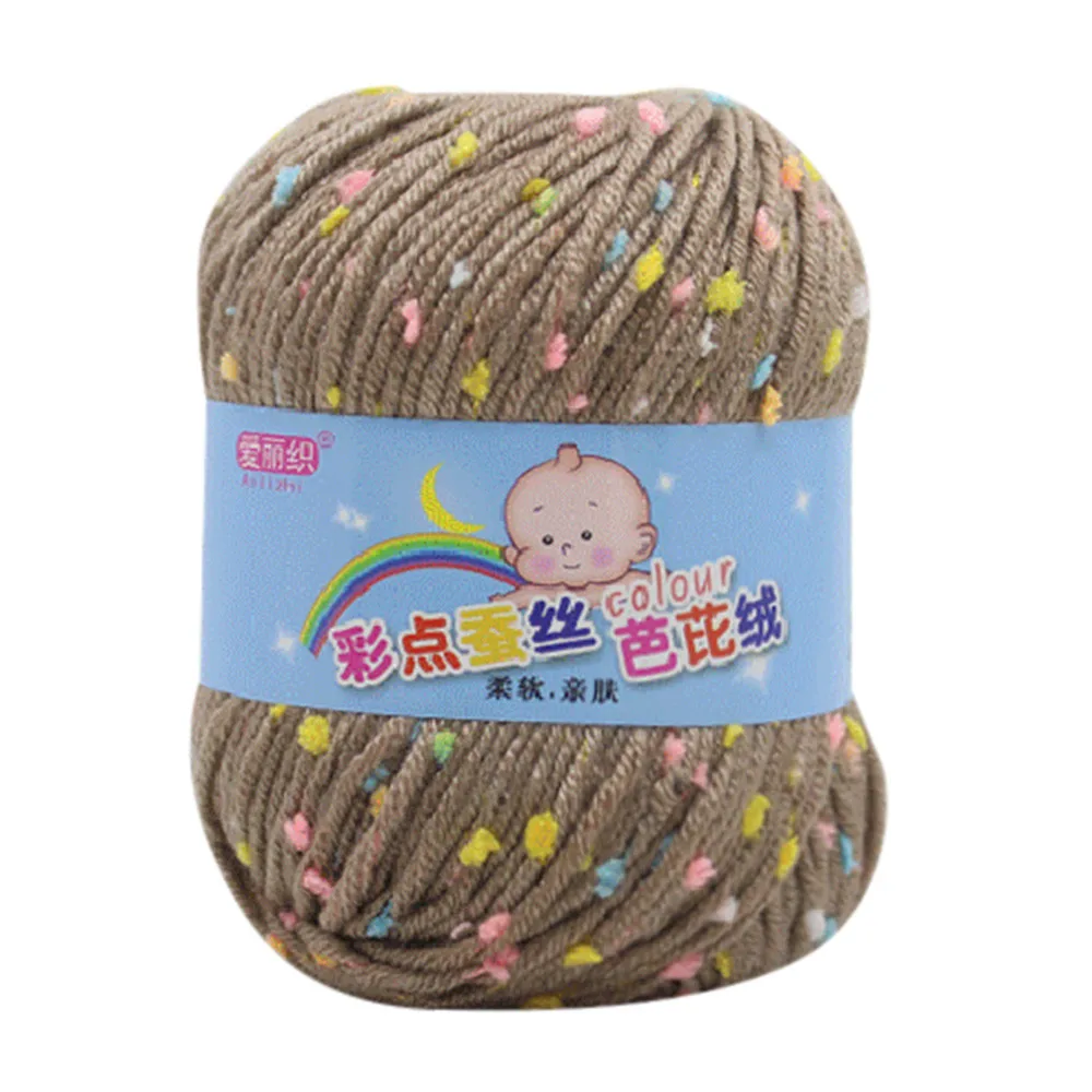 DIY High Quality Soft Worsted Wool Thread Colorful Eco-dyed Needlework Baby Cotton Cashmere Yarn For Hand Knitting Crochet Drop