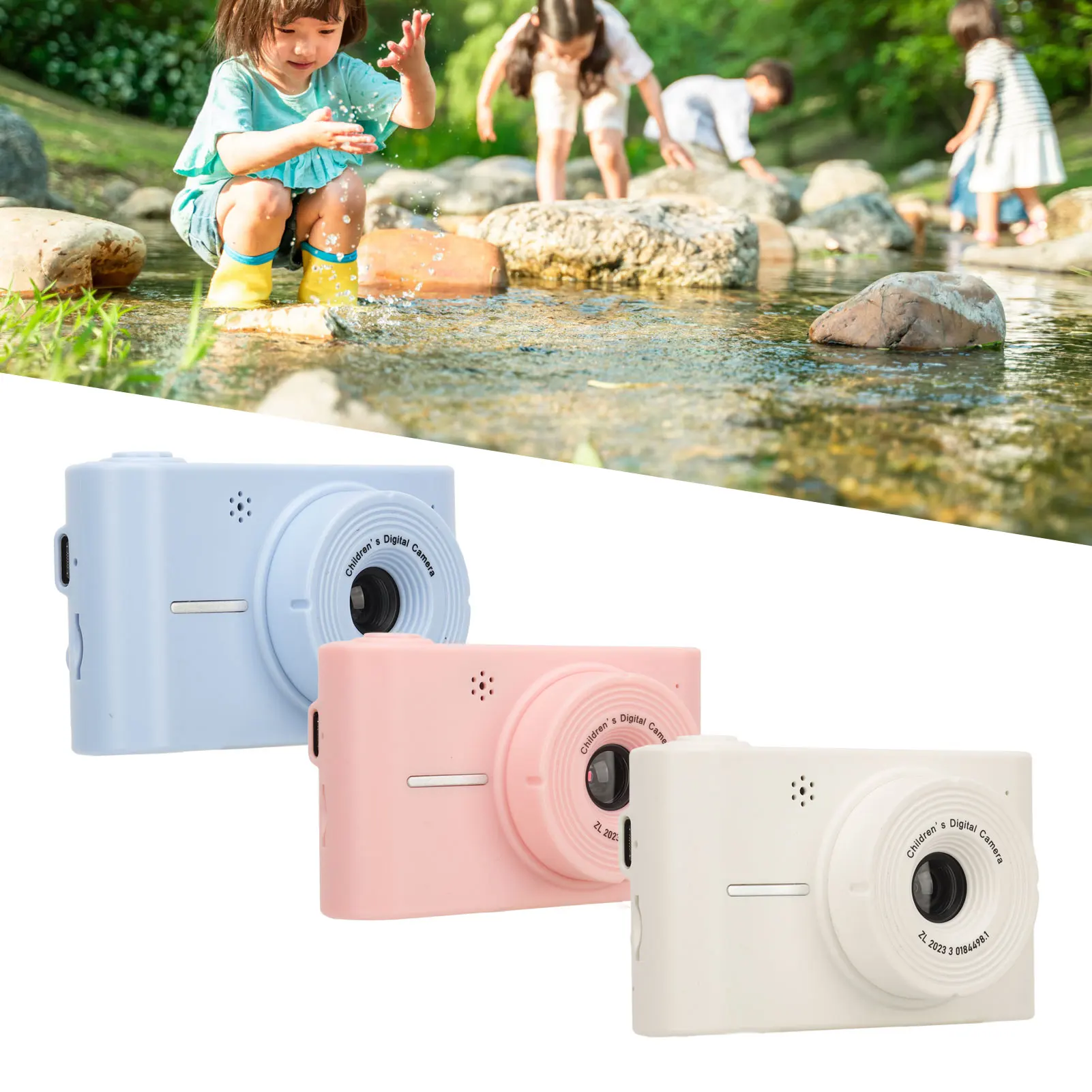 1080P Digital Camera IPS Screen 8X Zoom Photo Frame Filter Digital Camera Dual Lens Anti Shake for Recording Life