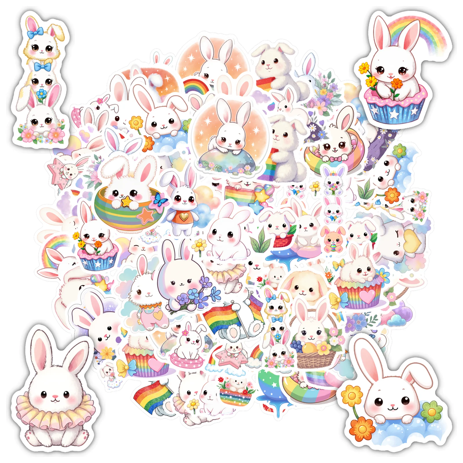 

35 шт., пастельные радужные наклейки, милые наклейки для учителей, канцелярские наклейки для ноутбука, багажа, чашки мобильного телефона, сделай сам