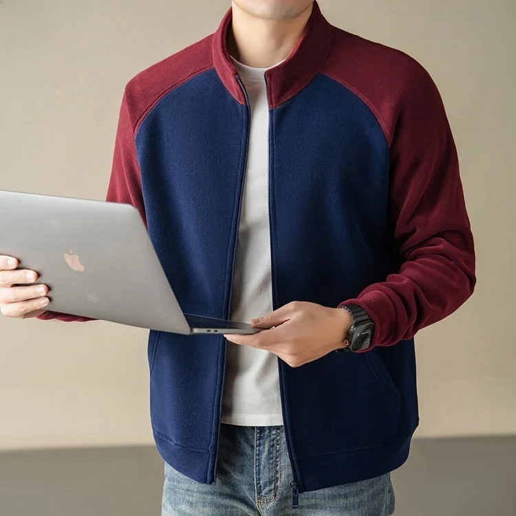 

Мужская толстовка с воротником-стойкой, удлиненная, повседневная, спортивная, на молнии, теплая, из полиэфирного волокна, осень-зима, новинка...