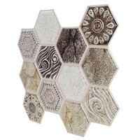 10Pcs Tile Sticker 3D Stereoscopic Wall Sticker Self‑Adhesive Antifouling Wall Decal Decorative Sticker Home Decoration 28*30cm