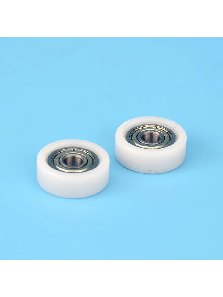 1Pc 5x19x7mm plastic coated bearing pulley drawer display cabinet roller pom polyoxymethylene nylon small wheel flat wheel