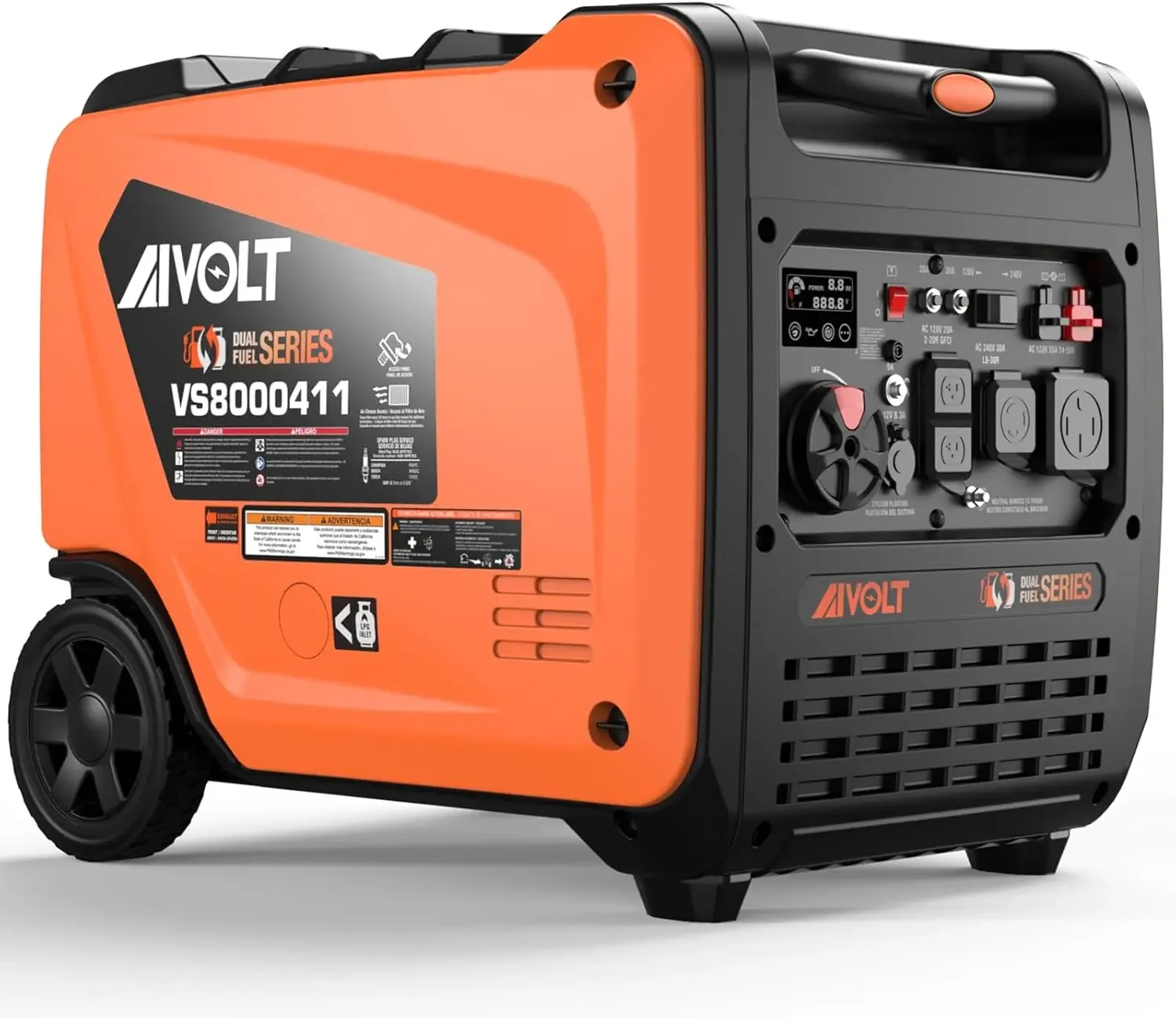 [XMSJ-Limited Stock, Buy Now!]Dual Fuel Inverter Generator 8000 Wattages 50 Amp Gas Propane Powered Super Quiet Portable Inverte