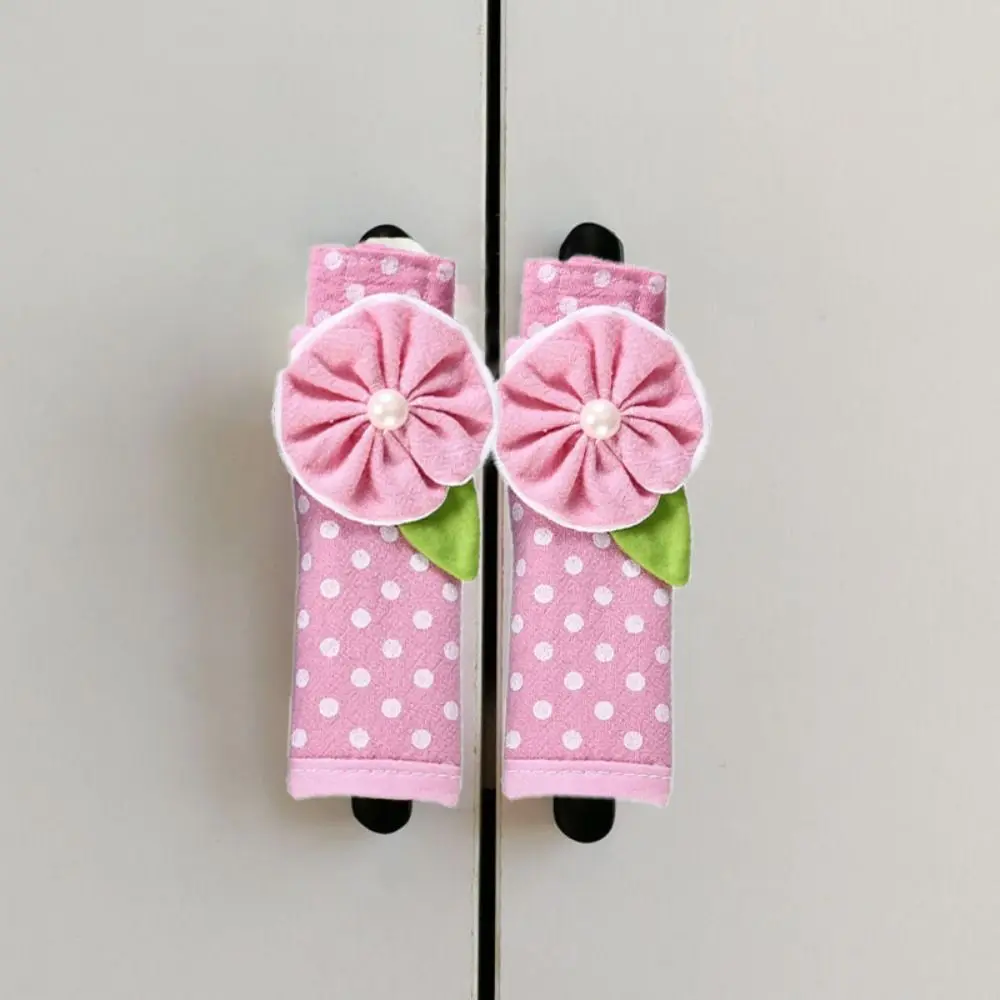 Floral Flower Handle Cover Anti-Static Soft Refrigerator Handle Covers Dust Proof Thicken Door Knob Covers Kitchen