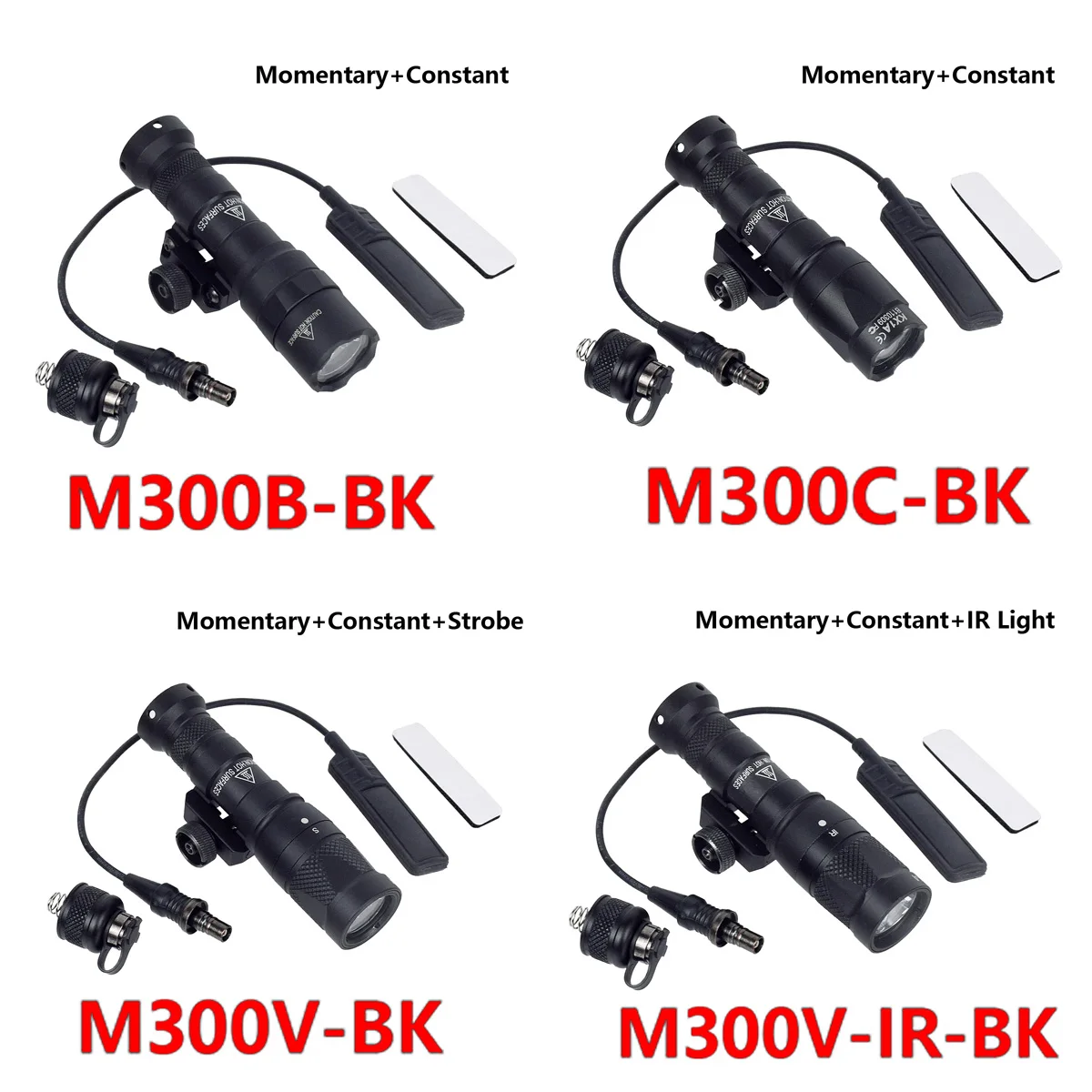 

Tactical Surefir Airsoft M300 M300B M300C M300V IR Constant And Strobe SF Scout Light AR15 Rifle Weapons LED Flashlight LED Lamp