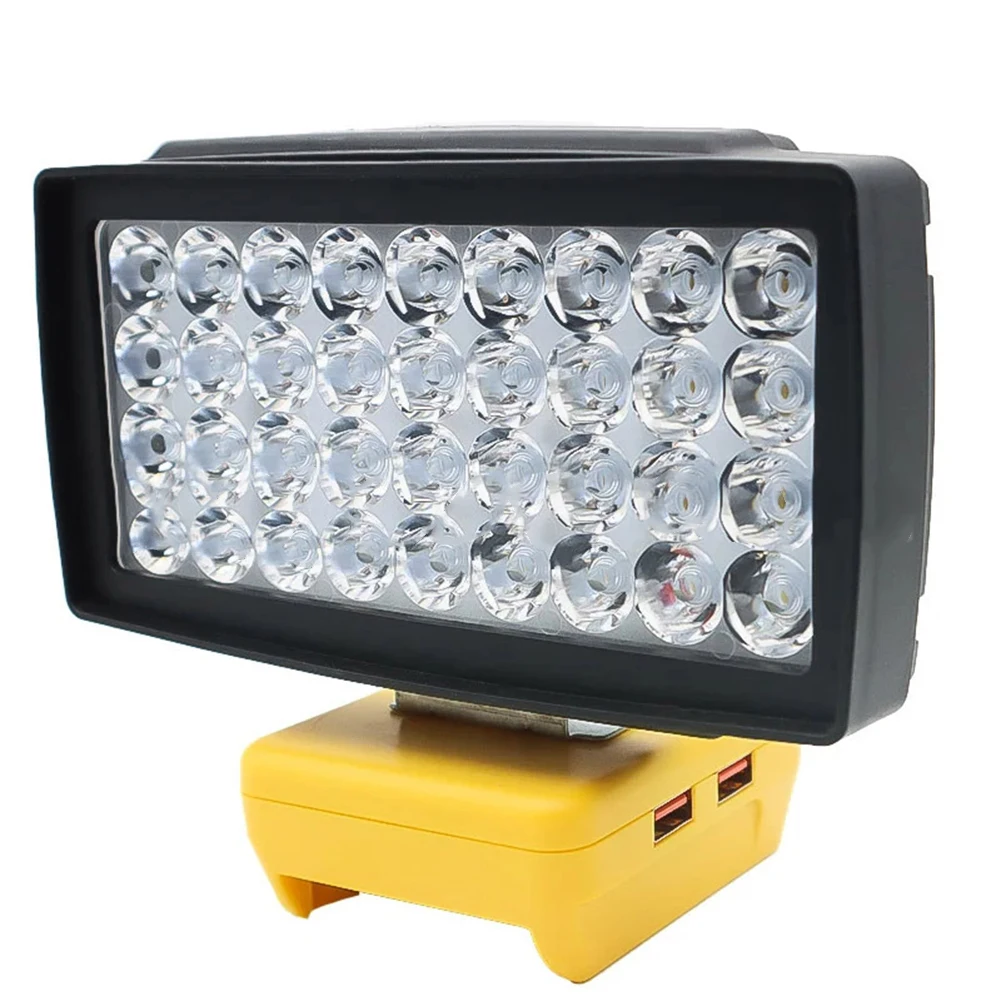 Portable LED Work Light 18W 6000 Lumens for DCB180 For DCB183 Battery with USB Charging for Outdoor Activities