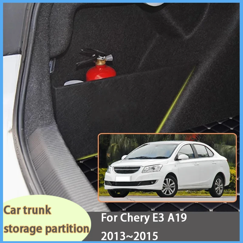 

For Chery E3 A19 2013~2015 2014 Car Organizer Thickening Trunk Side Partition Trunk Interior Storage Box Parts