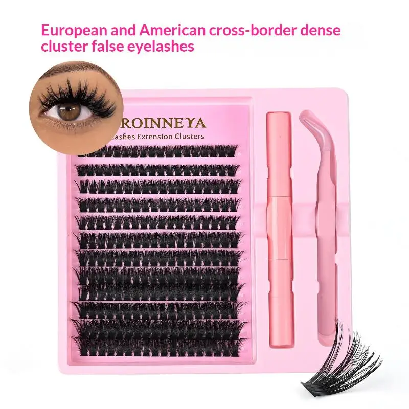 DIY Einzelwimpern-Verlängerungsset für natürliches Volumen mit Wimpernpinzette und Klebstoff für professionelle Salonqualität