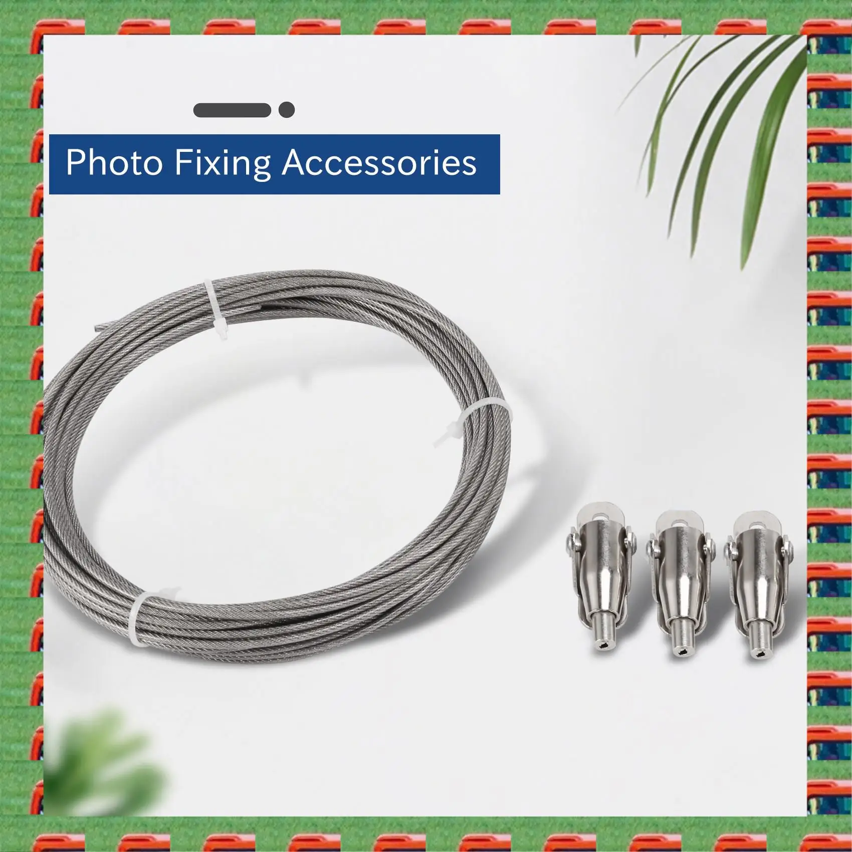 

ABMO 10M Stainless Steel Wire Rope PVC Coated Steel Cable Adjustable Curtain Rope Lamp Suspension Picture Wire For Hanging