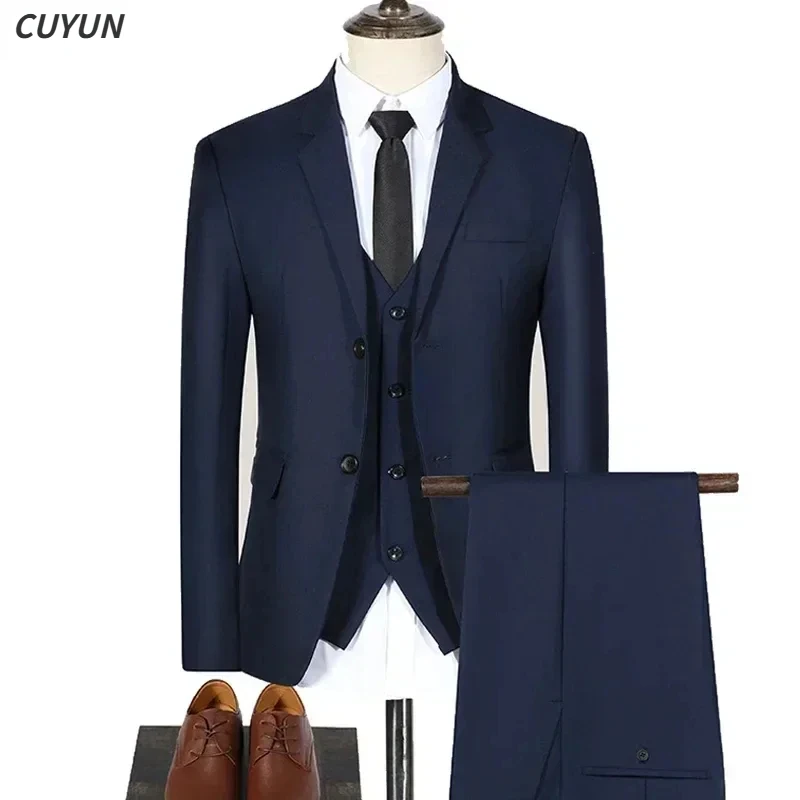 Men Wedding Suits High Quality Elegant 3 Pieces 2 Outfit Set Jackets Vest Pants Luxury Classic Blazers 2024 Formal Clothing