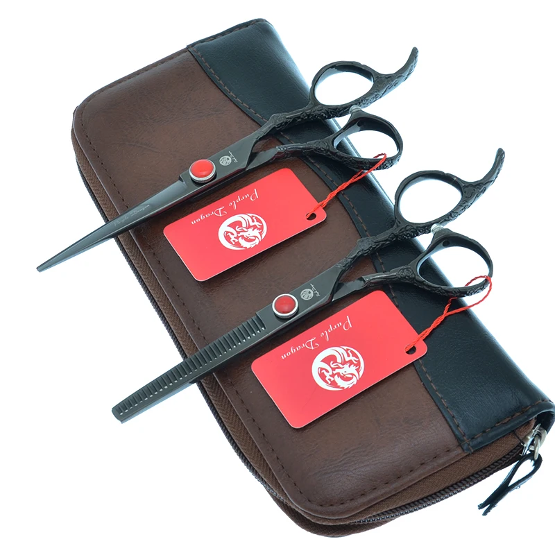 

Набор 6-дюймовых ножниц для волос с фиолетовым драконом, парикмахерские ножницы со сливовой ручкой, парикмахерские ножницы для стрижки волос, филировочные ножницы JP440C A0116B