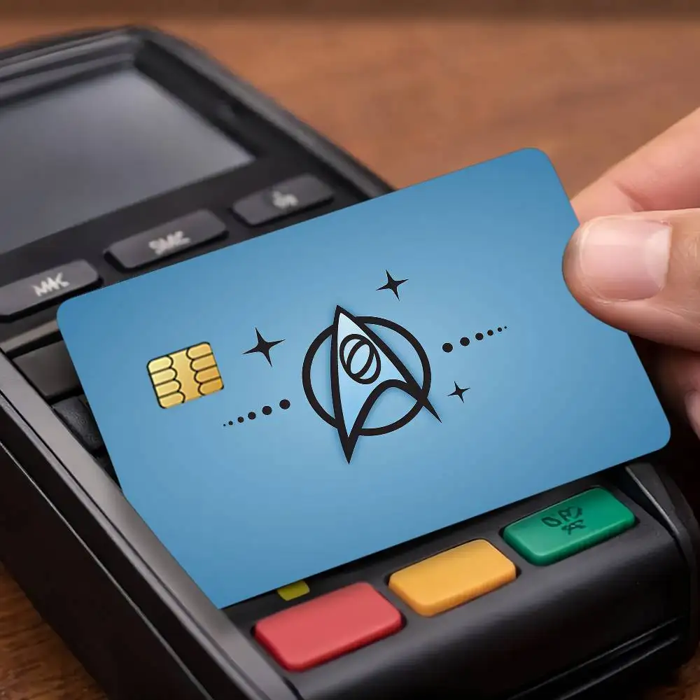 S-Star T-Trek Classic TV Movie Credit Card Public Transportation Cards Protective Sticker Waterproof Card Face Decoration 4PCS