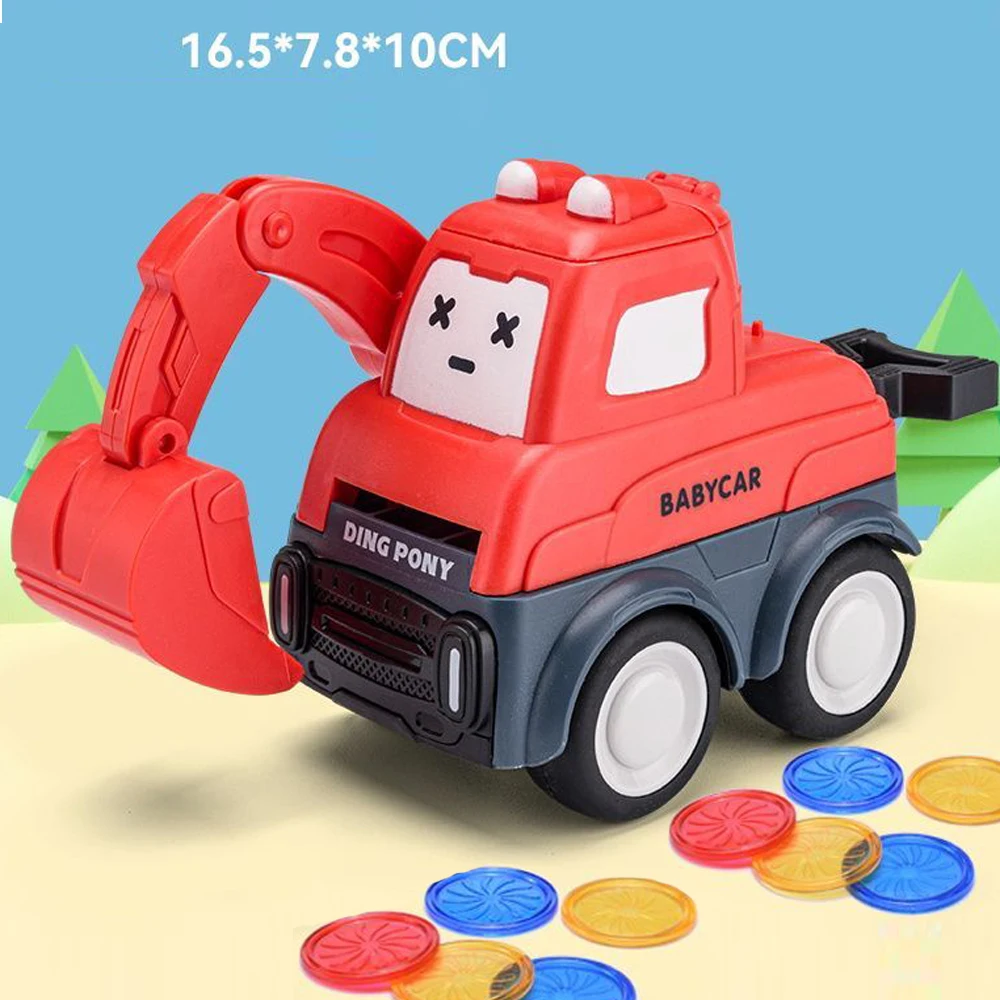 Jouet de tir camion grue camions à benne basculante pour garçons, jouets d'ingénierie pour enfants, lanceur de disque volant, jeu amusant en plein air, cadeau d'anniversaire pour enfants