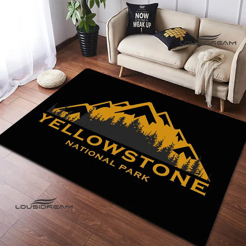 Movie Yellowstone Logo Printed Carpet bedroom decor carpets for living room area rug play mats Outdoor rug