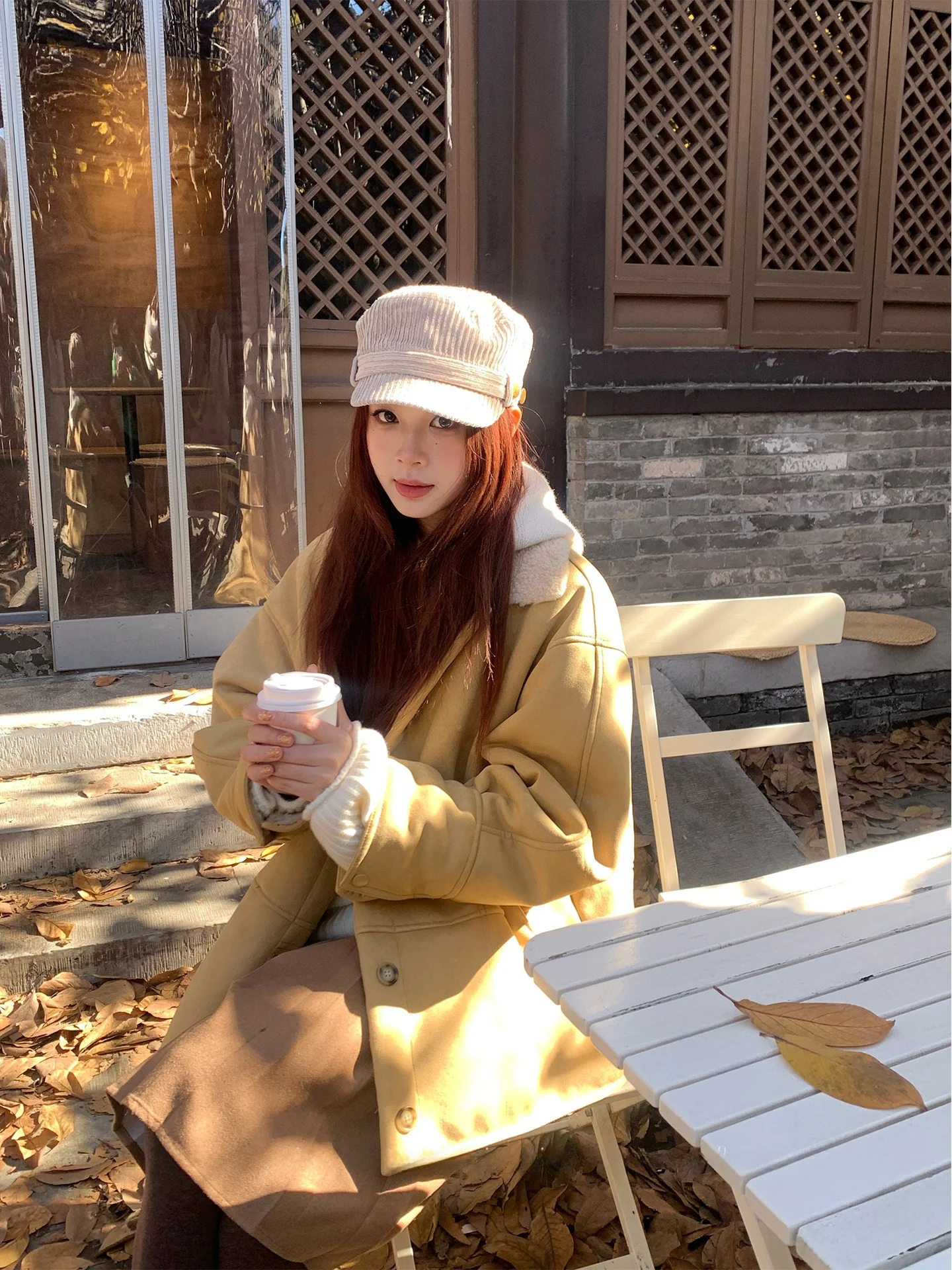 

Желтое пальто из искусственного меха для женщин, средней длины, теплое, винтажное, на пуговицах, с длинными рукавами, верхняя одежда для дам