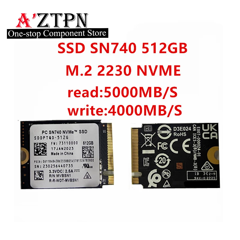 Оригинальный твердотельный накопитель для WD SSD SN740 2T 1T 512G 256G M.2 2230 NVME SSD игровая консоль твердотельный накопитель