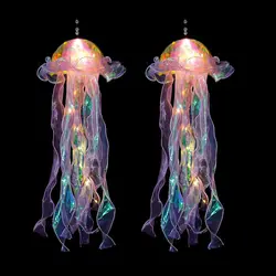 Glitter Iridescent Jellyfish Light 1 Pack Glowing Jellyfish Lamp Portable Hanging Jellyfish Atmosphere Decorative Lantern