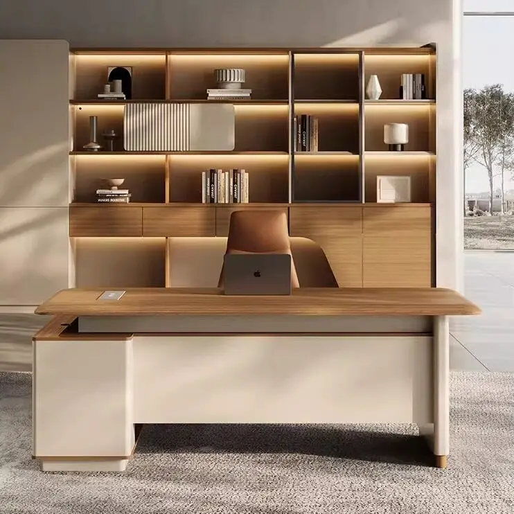 Boss table desk 2 meters 2.4 meters Manager desk office table and chair combination