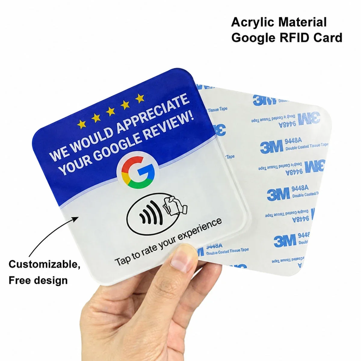 2026 Hot Google Card NFC Code Tap Business Desktop Sticker Google Review Card RFID Card NFC Google Review Card