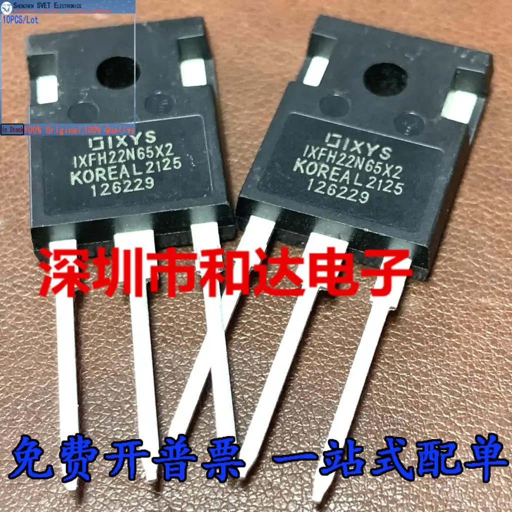 10PCS/Lot IXFH22N65X2  MOS TO-247 650V 22A Imported Original In Stock