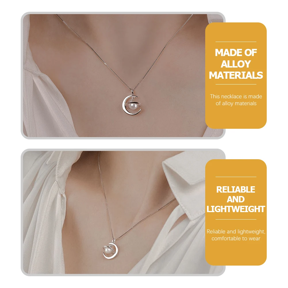 

Planet Moon Necklace Chain Woman Necklaces for Women Trendy Fashion Pendant Dainty Ladies