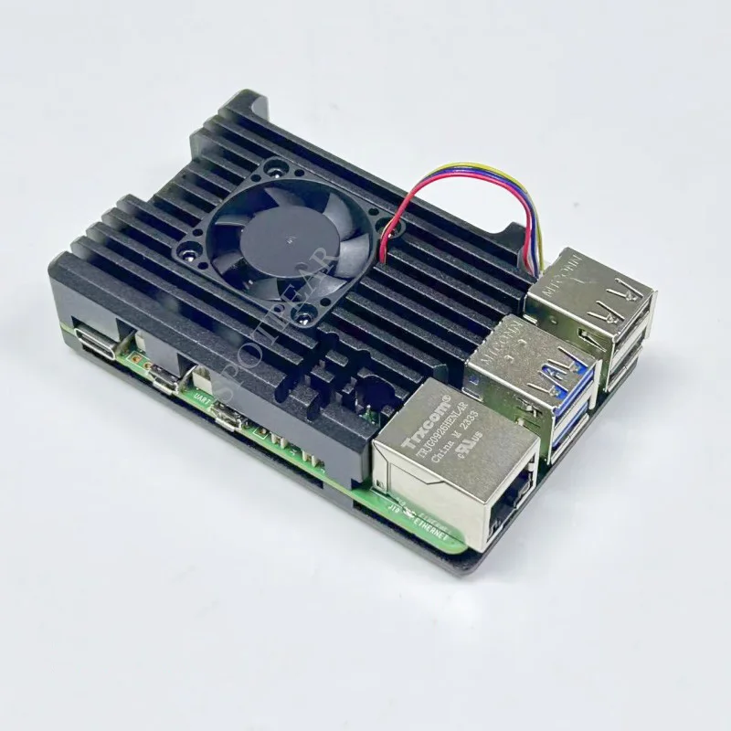 Raspberry Pi 5 Aluminum Case with PWM Cooling Fan option Pi5 Metal Case