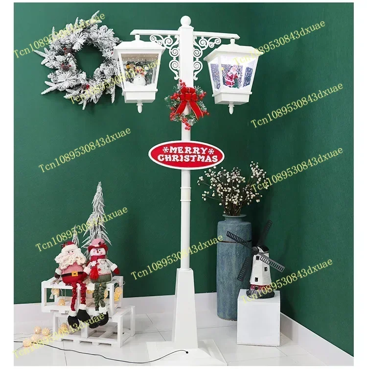 2023 New Christmas Street Lights Outdoor Large Creative Falling Snow Christmas Street Pole Lights