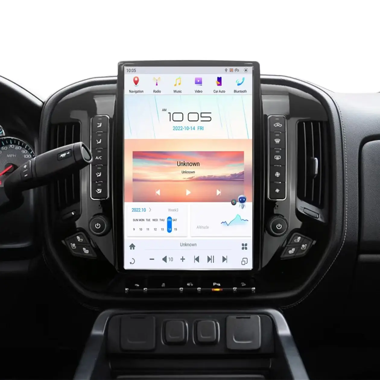 

Android Tesla Smart Radio GPS Screen For Chevrolet Silverado GMC Sierra 2014-19