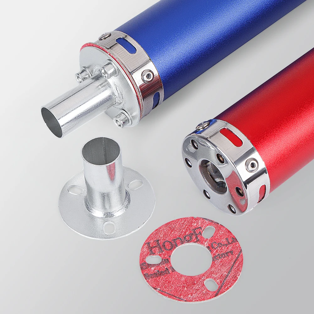 

60x280 мм Универсальный двухтактный скутер для грязи, мотоциклетный гоночный глушитель, бесшумный глушитель, 2-тактный глушитель выхлопной трубы для мотоцикла