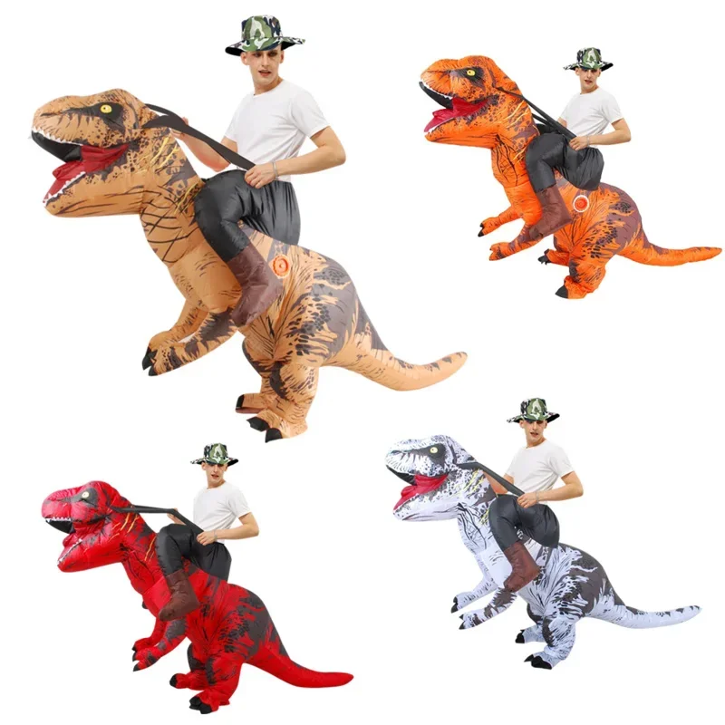 Purim Anime Fancy Mascot Dinosaur Inflatable Costume Christmas Halloween Cosplay Costumes Dress T-rex Suit for Adult Man Woman E
