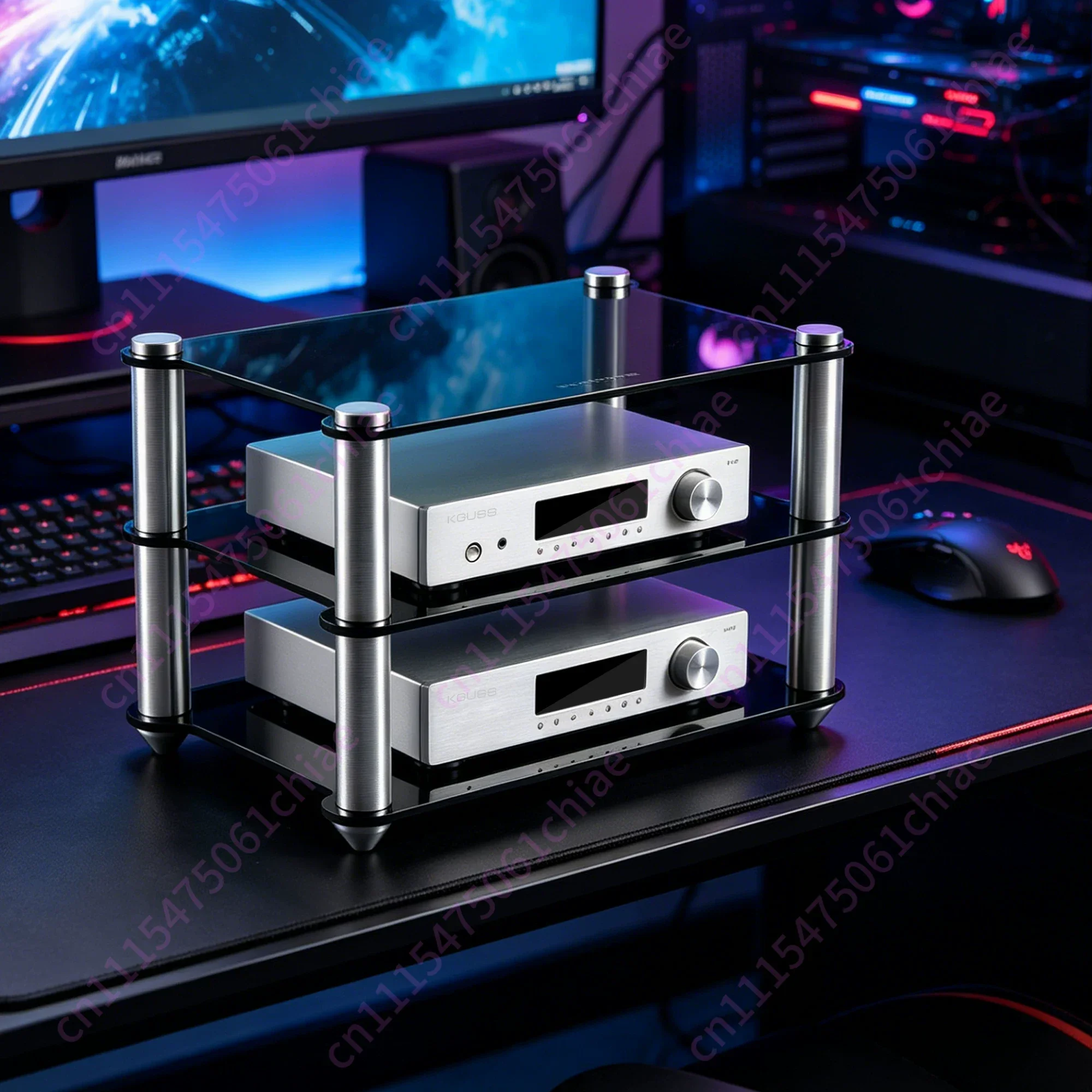 Desktop Mini HIFI Equipment Rack Decoder Power Amplifier Headset Amplifier Multi-layer Storage Aluminum Alloy Rack ES8