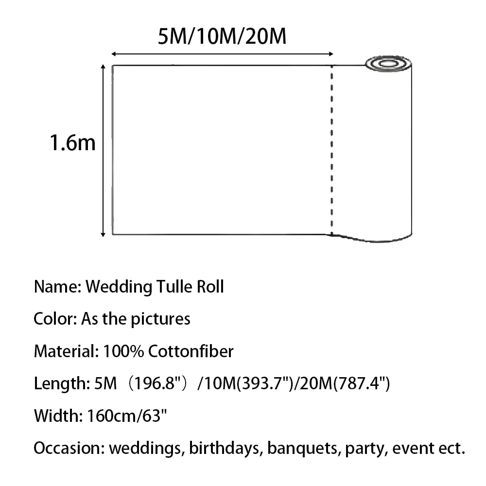 5M/10M/20M dekoracje ślubne tiulowe rolki 100% kryształowe z przeźroczystej organzy tkaniny wróżka Mariage stół na przyjęcie urodzinowe i krzesło wystrój