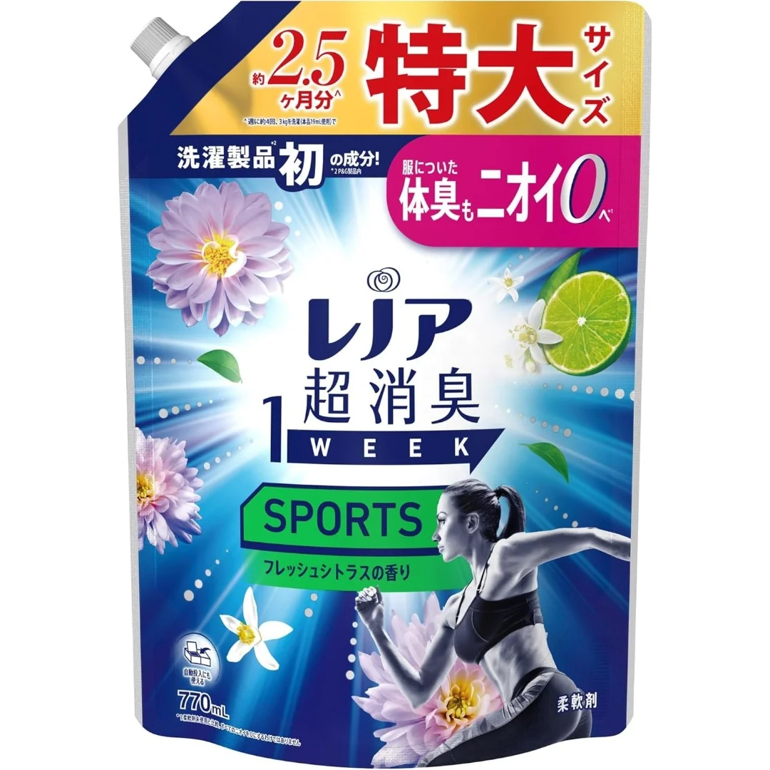 yZ[zP&G mA Lenor L1WEEK _ SPORTS tbVVgX̍ lߑւ 770mL