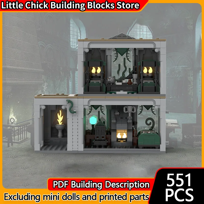 

Magical Movie Model MOC Building Bricks Common Room Set Scene Modular Technology Gifts Holiday Assemble Children Toys Suit