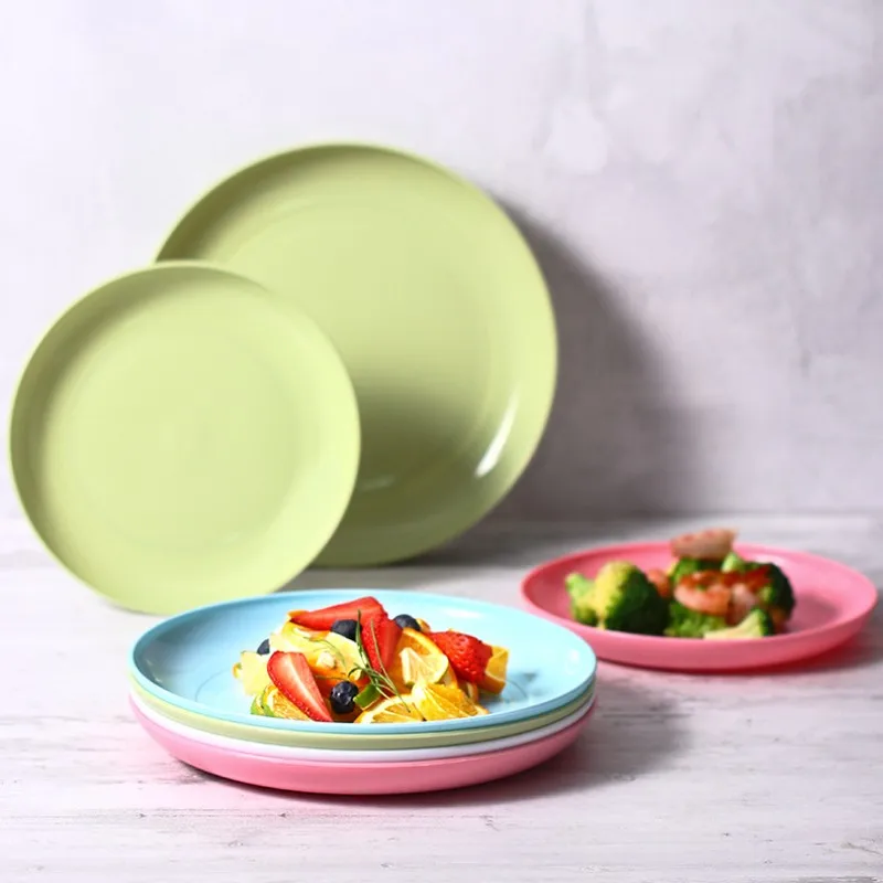 Creative PP Plastic Dish for Snack, Bone Spitting Dish, Food Dish, Fruit Dish, Home Plates, Dessert Plate, Serving Tray, 4Pcs