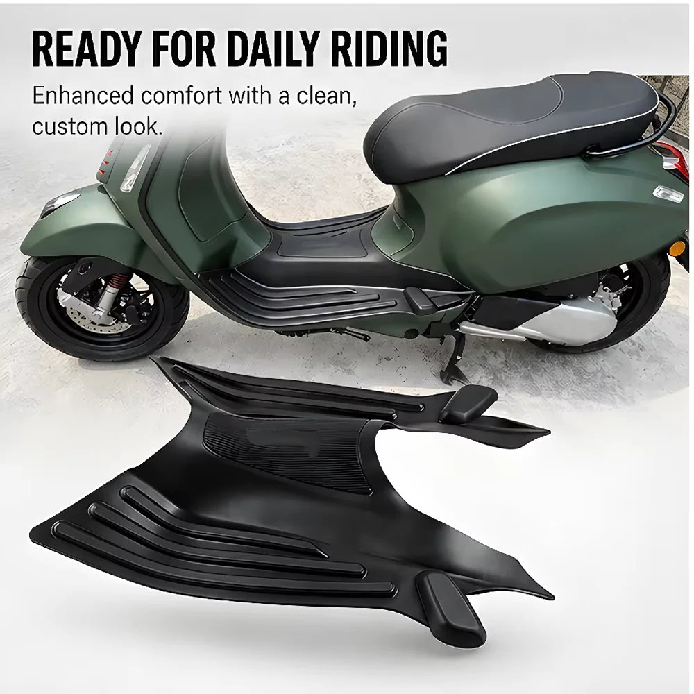 For Vespa Primavera Sprint 50 150 Motorcycle Accessories Foot Pedals Skid Floor Mat Carpet Rubber Foot Rest Foot Pad Protection