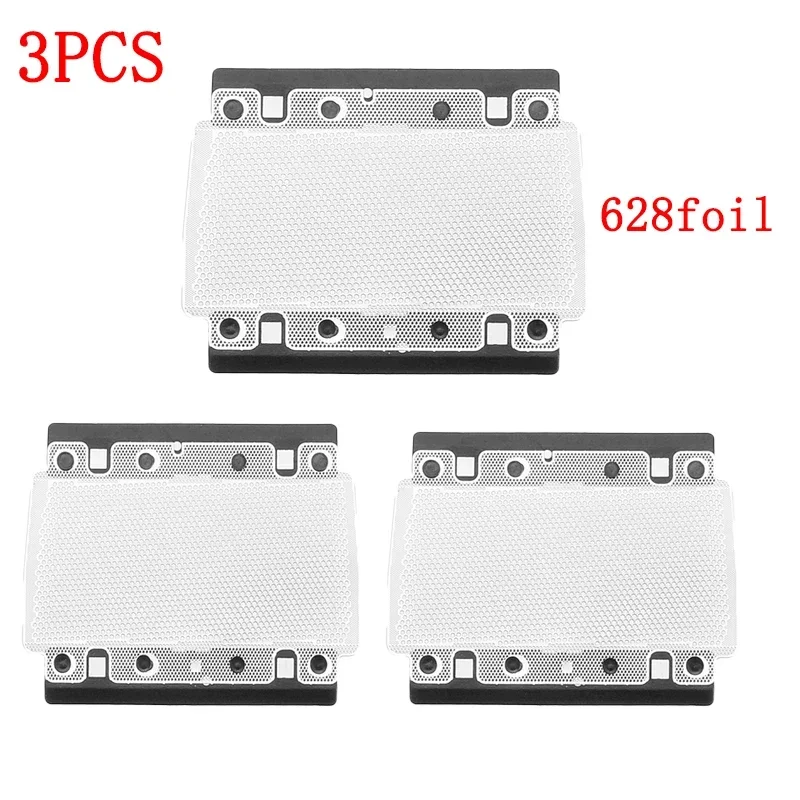 3Pcs Schermo Testa del Rasoio di Ricambio Stagnola per BRAUN 628 3752 3000 5628 3105 5447 3710 5449 3775 5628 5629 5632 5634 5635
