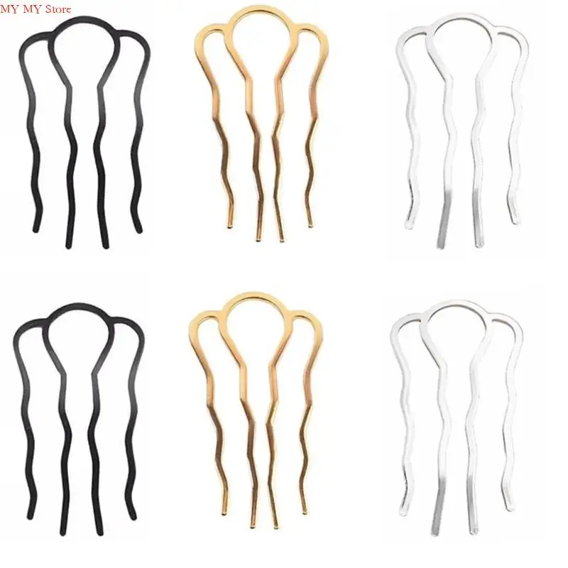 

N1HE Metal Hair Clip Comb Practical Hairpin For Easy Messy Bun Updos Hairstyles Lightweight Hair Accessories