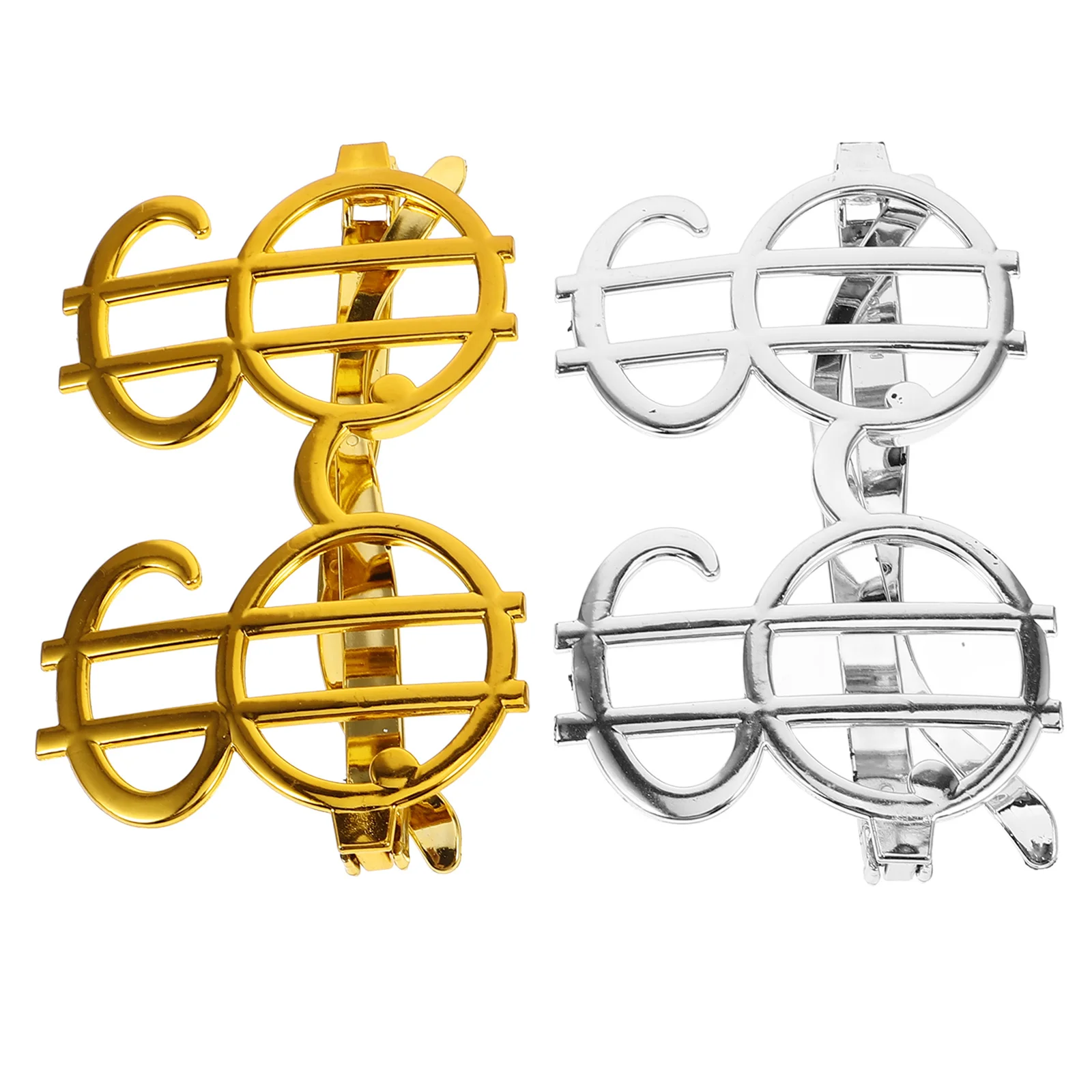 2 pezzi novità occhiali da festa stile dollaro occhiali unici in plastica leggeri e confortevoli per festival adulti bambini