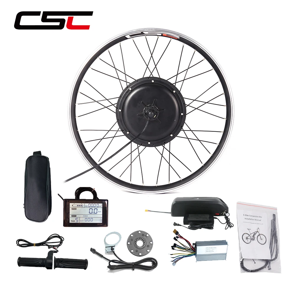 AliExpress CSC UK stock Electric bike Conversion Kit EBike 48V 1000W/1500W 26"27.5"28"29" 700C MTB Hub Motor bicycle Wheel kit With Battery