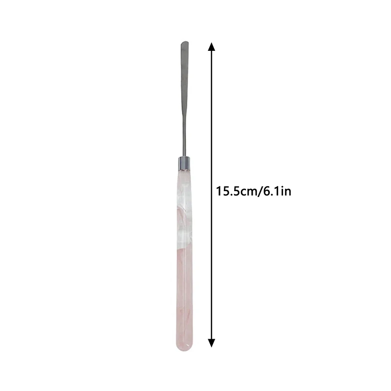 1Pcs Acryl Griff Nail art Rührstab Mischen Spatel Flüssige Foundation Farbe Gel Pulver Mischen Stick Schaber Make-Up-Tools