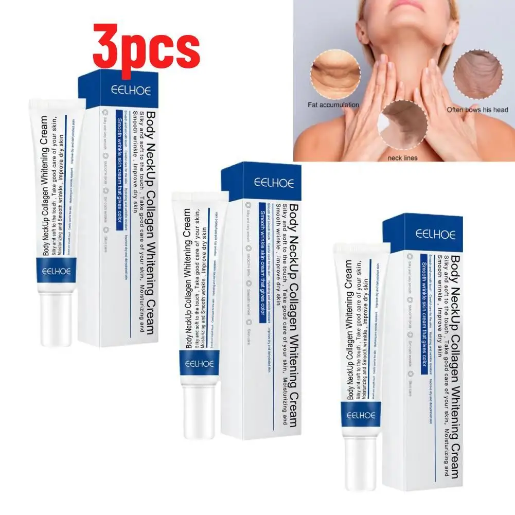 

3pcs Collagen Neck Cream Anti-aging Tightens Lifts The Neck Chin Efficient Reducing Fine Lines Brightening Moisturizing Skin